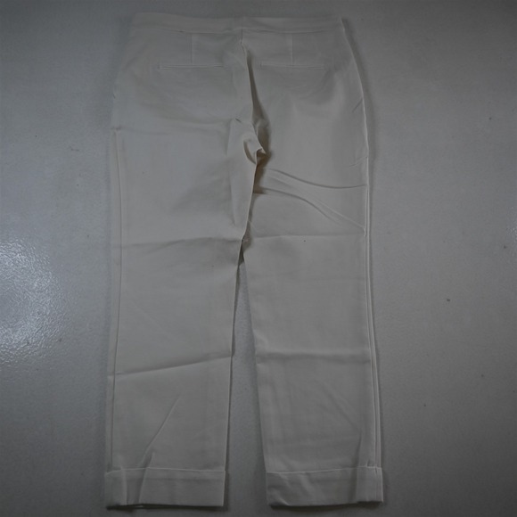 Ann Taylor 10 Ivory White‎ Mid Rise Slim Ankle Dress Womens Pants - Picture 9 of 9